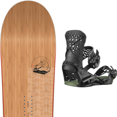 comparer et trouver le meilleur prix du snowboard Salomon s taka x wolle 20 + highlander black / oil green 20 sur Sportadvice