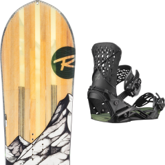 comparer et trouver le meilleur prix du snowboard Rossignol Xv 20 + highlander black / oil green 20 sur Sportadvice