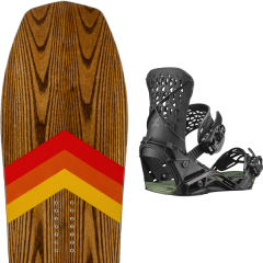 comparer et trouver le meilleur prix du snowboard Arbor Cask 20 + highlander black / oil green 20 sur Sportadvice