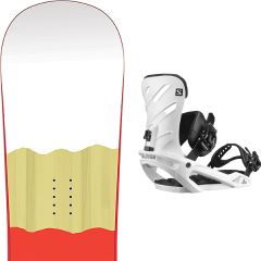 comparer et trouver le meilleur prix du snowboard Salomon 6 piece 19 + rhythm white 20 sur Sportadvice