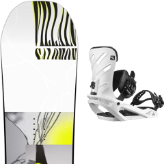 comparer et trouver le meilleur prix du snowboard Salomon The villain 20 + rhythm white 20 sur Sportadvice