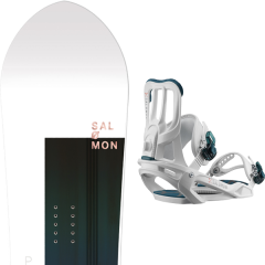 comparer et trouver le meilleur prix du snowboard Salomon Pillow talk 20 + spell white 20 sur Sportadvice