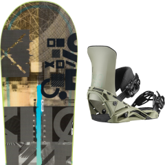 comparer et trouver le meilleur prix du snowboard Rossignol One lf wide 20 + district oil green 20 sur Sportadvice