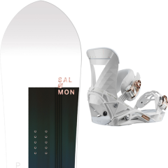 comparer et trouver le meilleur prix du snowboard Salomon Pillow talk 20 + mirage white 20 sur Sportadvice