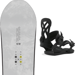 comparer et trouver le meilleur prix du snowboard K2 Bottle rocket flat/rocker 19 + contact pro black 20 sur Sportadvice