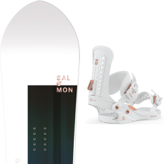 comparer et trouver le meilleur prix du snowboard Salomon Pillow talk 20 + wos trilogy white 20 sur Sportadvice