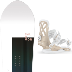 comparer et trouver le meilleur prix du snowboard Salomon Pillow talk 20 + wos milan satin gold 20 sur Sportadvice