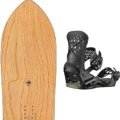 comparer et trouver le meilleur prix du snowboard Arbor Cosa nostra 19 + highlander black / oil green 20 sur Sportadvice