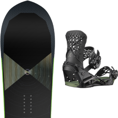 comparer et trouver le meilleur prix du snowboard Nidecker Megalight 19 + highlander black / oil green 20 sur Sportadvice