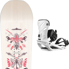 comparer et trouver le meilleur prix du snowboard Salomon Gypsy 19 + rhythm white 20 sur Sportadvice