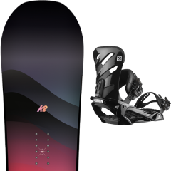comparer et trouver le meilleur prix du snowboard K2 Bright lite women flat rocker 19 + rhythm black 20 sur Sportadvice