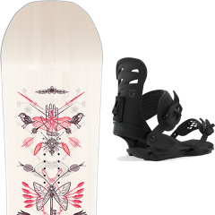 comparer et trouver le meilleur prix du snowboard Salomon Gypsy 19 + wos rosa black 20 sur Sportadvice