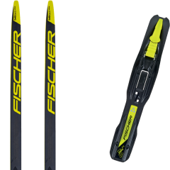 comparer et trouver le meilleur prix du ski nordique Fischer Twin skin carbon ifp 20 + tour step-in jr blk/yellow 20 sur Sportadvice