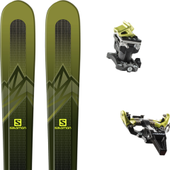 comparer et trouver le meilleur prix du ski Salomon Mtn explore 88 kaki/yellow + speed radical black/yellow 19 sur Sportadvice
