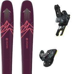 comparer et trouver le meilleur prix du ski Salomon Qst myriad 85 purple/pink + warden mnc 13 n black/grey 19 sur Sportadvice