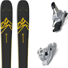 comparer et trouver le meilleur prix du ski Salomon Qst 92 dark blue/yellow + 11.0 tcx white sur Sportadvice