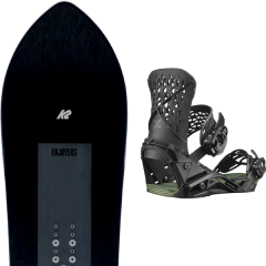 comparer et trouver le meilleur prix du snowboard K2 Simple pleasures 20 + highlander black / oil green 20 sur Sportadvice