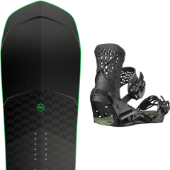comparer et trouver le meilleur prix du snowboard Nidecker Megalight 20 + highlander black / oil green 20 sur Sportadvice