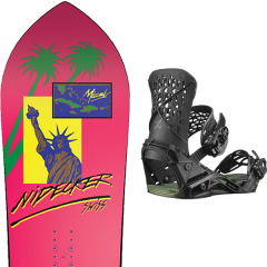 comparer et trouver le meilleur prix du snowboard Nidecker Liberty 20 + highlander black / oil green 20 sur Sportadvice