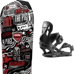 comparer et trouver le meilleur prix du snowboard Yes Greats uninc 20 + now x black/white 20 sur Sportadvice