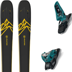 comparer et trouver le meilleur prix du ski Salomon Qst 92 dark blue/yellow + squire 11 id teal/black sur Sportadvice