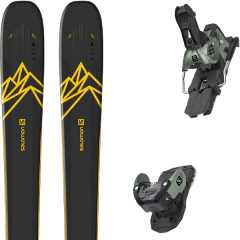 comparer et trouver le meilleur prix du ski Salomon Qst 92 dark blue/yellow + warden mnc 13 n oil green sur Sportadvice