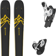 comparer et trouver le meilleur prix du ski Salomon Qst 92 dark blue/yellow + warden mnc 13 n white/black sur Sportadvice