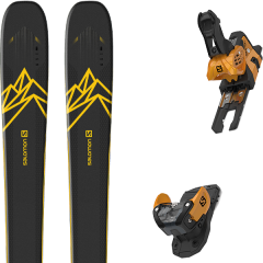 comparer et trouver le meilleur prix du ski Salomon Qst 92 dark blue/yellow + warden mnc 13 saffron/black 19 sur Sportadvice