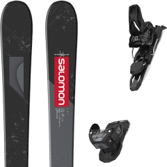 comparer et trouver le meilleur prix du ski Salomon Tnt black/grey/red + warden mnc 11 black l90 sur Sportadvice