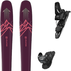 comparer et trouver le meilleur prix du ski Salomon Qst myriad 85 purple/pink + warden mnc 11 black l90 sur Sportadvice