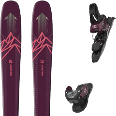comparer et trouver le meilleur prix du ski Salomon Qst myriad 85 purple/pink + warden mnc 11 n fig l100 sur Sportadvice