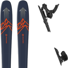 comparer et trouver le meilleur prix du ski Salomon Qst 85 blue/orange + warden mnc 13 n black 19 sur Sportadvice