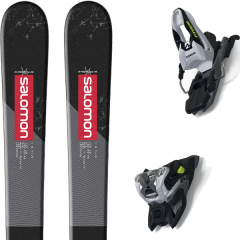 comparer et trouver le meilleur prix du ski Salomon Tnt black/grey/red + free ten id black/white sur Sportadvice