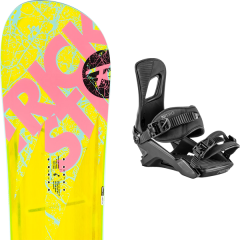 comparer et trouver le meilleur prix du snowboard Rossignol Trickstick af asym frame wide 19 + rambler ultra black 20 sur Sportadvice