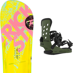 comparer et trouver le meilleur prix du snowboard Rossignol Trickstick af asym frame wide 19 + str matte green 20 sur Sportadvice
