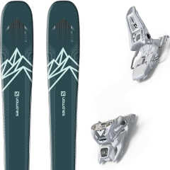comparer et trouver le meilleur prix du ski Salomon N qst lux 92 green/bl + squire 11 id white sur Sportadvice