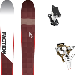 comparer et trouver le meilleur prix du ski Faction Rando prime 1.0 19 + speed turn 2.0 bronze/black rouge/blanc 2019 sur Sportadvice