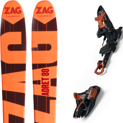 comparer et trouver le meilleur prix du ski Zag Rando adret 88 18 + kingpin 10 75-100mm black/cooper marron/rouge sur Sportadvice