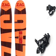 comparer et trouver le meilleur prix du ski Zag Rando adret 88 18 + alpinist 12 black/ium marron/rouge sur Sportadvice