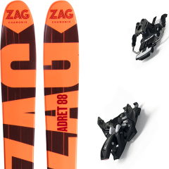 comparer et trouver le meilleur prix du ski Zag Rando adret 88 18 + alpinist 9 long travel 90mm black/ium marron/rouge sur Sportadvice