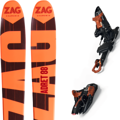 comparer et trouver le meilleur prix du ski Zag Rando adret 88 18 + kingpin 13 75-100 mm black/cooper marron/rouge sur Sportadvice