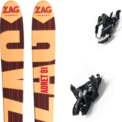 comparer et trouver le meilleur prix du ski Zag Rando adret 81 18 + alpinist 9 long travel 90mm black/ium marron/orange sur Sportadvice