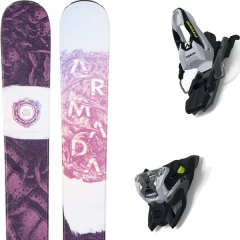 comparer et trouver le meilleur prix du ski Armada Alpin kirti + free ten id black/white blanc/rose/violet sur Sportadvice
