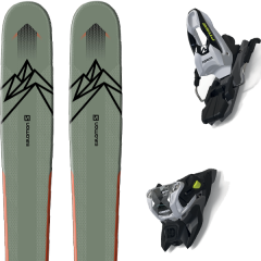 comparer et trouver le meilleur prix du ski Salomon Alpin qst ripper m + free ten id black/white vert sur Sportadvice
