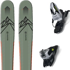 comparer et trouver le meilleur prix du ski Salomon Alpin qst ripper s + free ten id black/white vert sur Sportadvice
