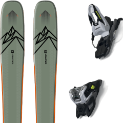 comparer et trouver le meilleur prix du ski Salomon Alpin qst ripper l + free ten id black/white vert sur Sportadvice
