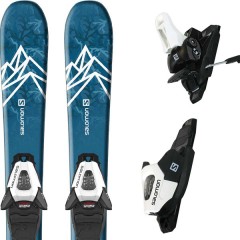 comparer et trouver le meilleur prix du ski Salomon Alpin qst max xs + e l c5 gw black/white j75 bleu sur Sportadvice