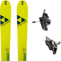 comparer et trouver le meilleur prix du ski Fischer Rando transalp 90 carbon + st radical turn 95 black jaune sur Sportadvice