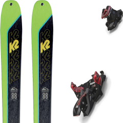 comparer et trouver le meilleur prix du ski K2 Rando wayback 88 + alpinist 12 black/red vert/noir sur Sportadvice