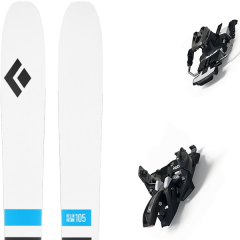 comparer et trouver le meilleur prix du ski Black Diamond Rando helio recon 105 + alpinist 9 long travel 105mm black/ium mixte blanc/bleu/noir sur Sportadvice